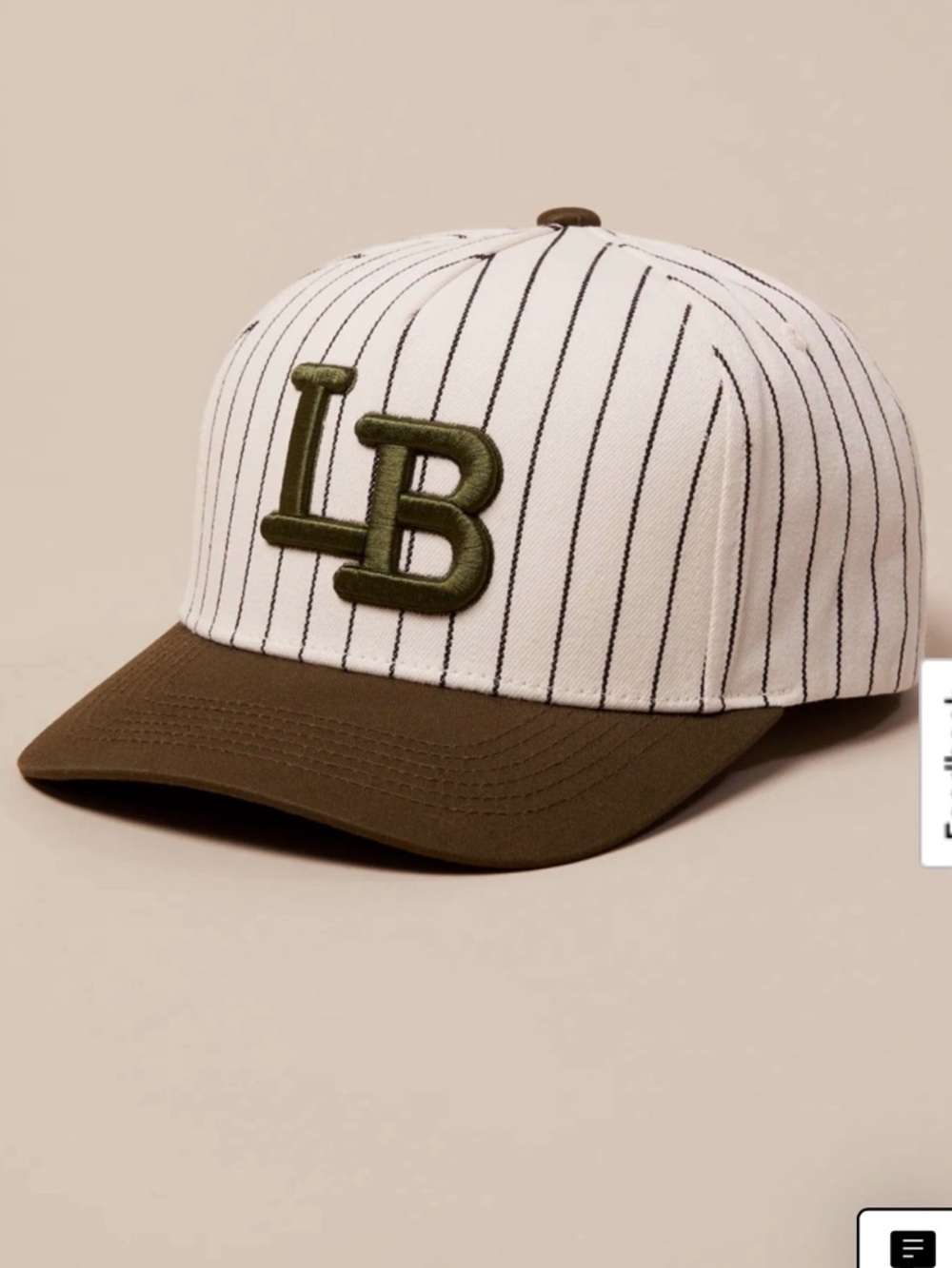 NWT Lucky Brand "Wear Lucky Feel Lucky" Signature Green PinStripe Baseball Cap